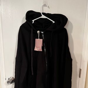 Oversized Zip Up Cotton Hoodie Sweatshirt- Nap Loungewear
